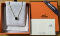 新品HERMES エルメス ミニポップ Hネックレス イエローゴールド×ブラックのサムネイル