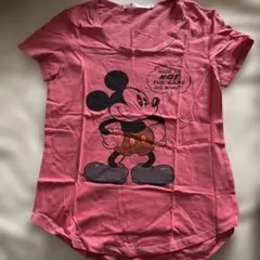 ミッキーマウス 半袖Tシャツ ピンク
