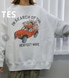 テス　TES GRAPHIC FLAG SHOP限定 オーバーサイズスウェット