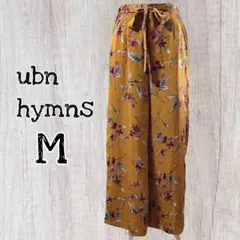 ubn hymns ボトムス ウエストリボン付花柄ワイドパンツMサイズ/USED