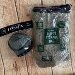 L.L.Bean 非売品　新品未使用　フリースバッグ　もこもこ　イヤーマフ