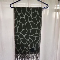 ジラフパターン ストール オリーブグレー