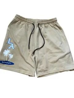 LAデザイン ベージュショートパンツ M