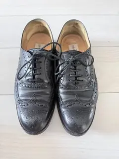 銀座ヨシノヤ メンズ ウイングチップ レザー 25.5cm 黒のサムネイル