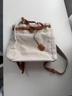 ははざます！様専用　genten ゲンテン キャンバス レザー リュックのサムネイル