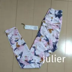 美品 Julier/ジュリエ Line Flowerプリントギャザーパンツ ヨガ - メルカリ