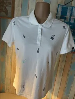 アディダス　ゴルフ刺繍ポロシャツ Mサイズ