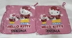 ハローキティ ハンカチ　タオル 2枚セット キティーちゃん　ピザーラ限定品