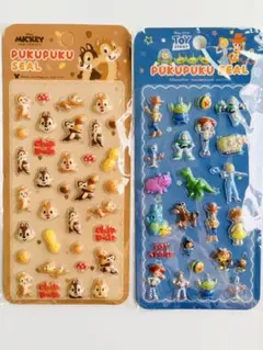 チップ&デール トイ・ストーリー ぷくぷくシール2シートセット