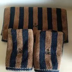 早いもの勝ち！　FENDI フェンディ　タオルセット ブラウン　4枚入り　未使用 早いもの勝ち！ FENDI フェンディ タオルセット ブラウン 4枚