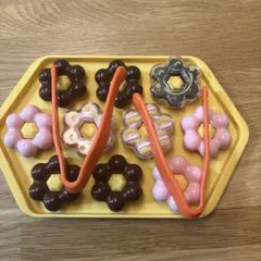 こどもちゃれんじ⭐︎知育玩具 ドーナツ10個セット トング付き⭐︎匿名配送