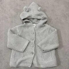 baby GAP くまみみ ニットカーディガン グレー 12-18ヶ月