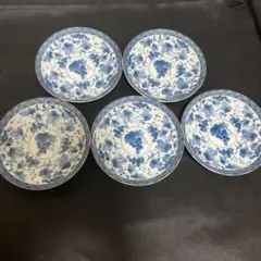 染付 葡萄文 小皿 5枚セット 銘あり - メルカリ