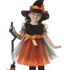 新品未使用　ハロウィン　コスチューム　女の子　魔女 90cm