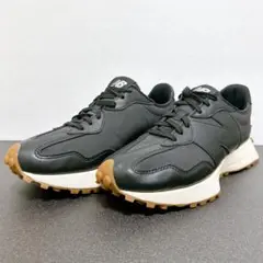 ニューバランス　new balance 327 レザー　スニーカー　25cm 黒