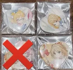 コンパス　ルルカ　リリカ　ハート缶バッジ　5個