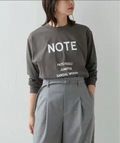 ガリャルダガランテ NOTE 長袖Tシャツ チャコールグレー