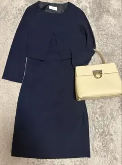 Flolia ワンピーススーツ ネイビージャケット付き　Sサイズ