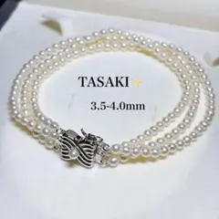 【テリ強✨】TASAKI ベビーパール ブレスレット 3連 本真珠 silver