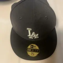 New Era 59FIFTY LA ブラックキャップ 7 3/8