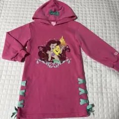 ベビードール110女の子フード付長袖ワンピース