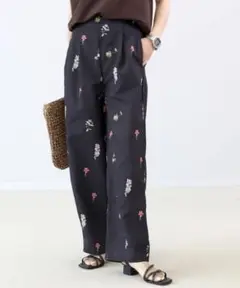 AIetta vita エステルツイルフラワープリントワイドパンツ(値札付き)