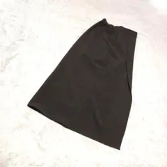 my stic ブラック　ロングスカート 中は半パンツ　M 前スリット