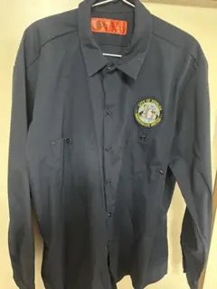 Carhartt CITY OF MERRITT ロゴ入りシャツ XL ネイビー