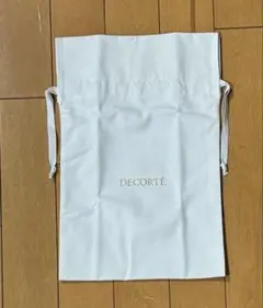【DECORTE】　巾着　ノベルティ　袋　小分け袋　ホワイト