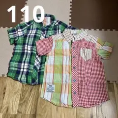 チェック柄 半袖シャツ 110cm JUNK STORE F.O.KIDS