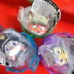 ズートピア　ファッションリング　ガチャ　ニック•ジュディ幼少期フィニック匿名配送
