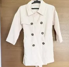 GLOBAL WORK ピンク ダブルブレストコート M