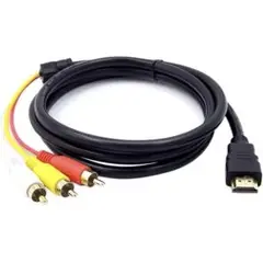 新品金メッキ HDMI A/M TO RCA3 変換ケーブル 1.5m