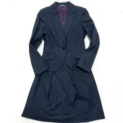 【美品】P.S.FA スカートスーツ セットアップ ネイビー サイズ9AR