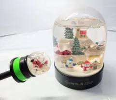 スノーボール クリスマス サンタクロウス 雪だるま ボールペン 2点 セット