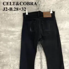 11/15迄✨良品 ケルト＆コブラ ブラックデニム パンツ J2-B 28×32
