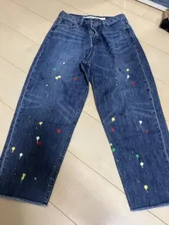 ニコアンド　niko and ... ペイントデニムパンツ S