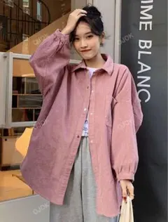 SHEIN コーデュロイ 長袖シャツ トップス
