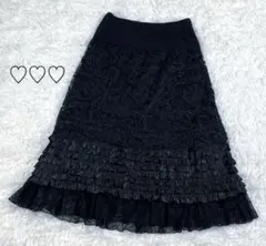 フリルレーススカート♡ブラック