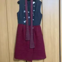 Chesty ビジュー刺繍 ノースリーブワンピース