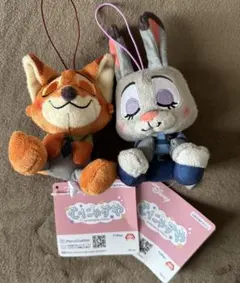 ラウンドワン限定 むにゃすやマスコット ズートピア 2種