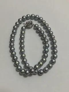 アンティーク美品10mm南洋系パール 花珠級 魅力ピーコックSILVER 光沢 