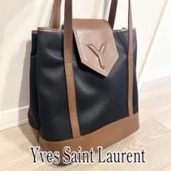 Yves Saint Laurent イヴサンローランロゴ レザー トートバッグ