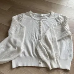 トッコ　カーディガン　白　M