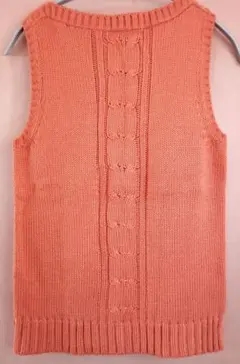 Tropical Flower オレンジ ニットベスト