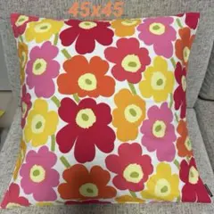 Marimekko クッションカバー Mini Unikko レッド×ピンクのサムネイル