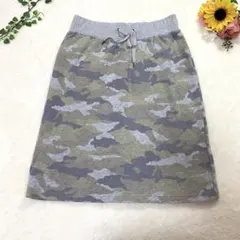 BELLE MAISON DAYS 迷彩柄スウェットスカート　L ウエストゴムのサムネイル