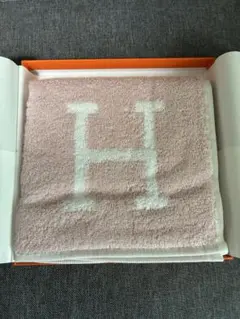 値下げ✨HERMES ピンク タオルハンカチ Hロゴ