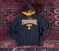 USA古着 カレッジロゴ プルオーバー パーカー ブラック M