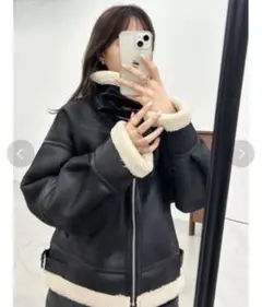 dazzlin ボアコンパクトショートブルゾン